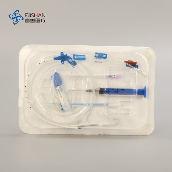 Factory TPU Material of Centrer Venous Catheter Kit CVC Sterile Peripherally Inserted Central Catheter Double/Triple Lumen Picc Line 7f*20cm